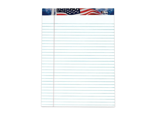 Legal size white writing pad, 50 sheets, pack of 12
