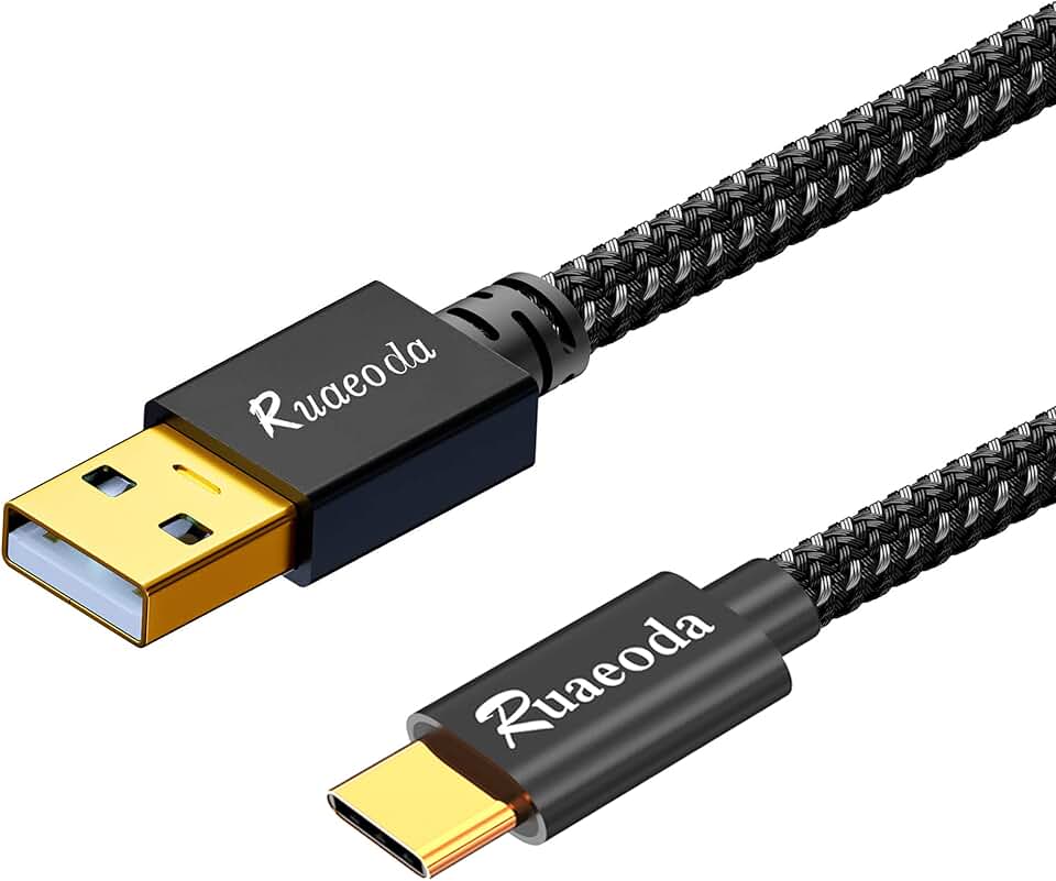 6 ft USB C Fast Charging Cable with Nylon Braided Cord