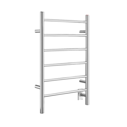AN-5309 Comfort Dual 6 6-Bar Wall Mount Hardwired and Plug-in Towel Warmer in Polished Stainless Steel
