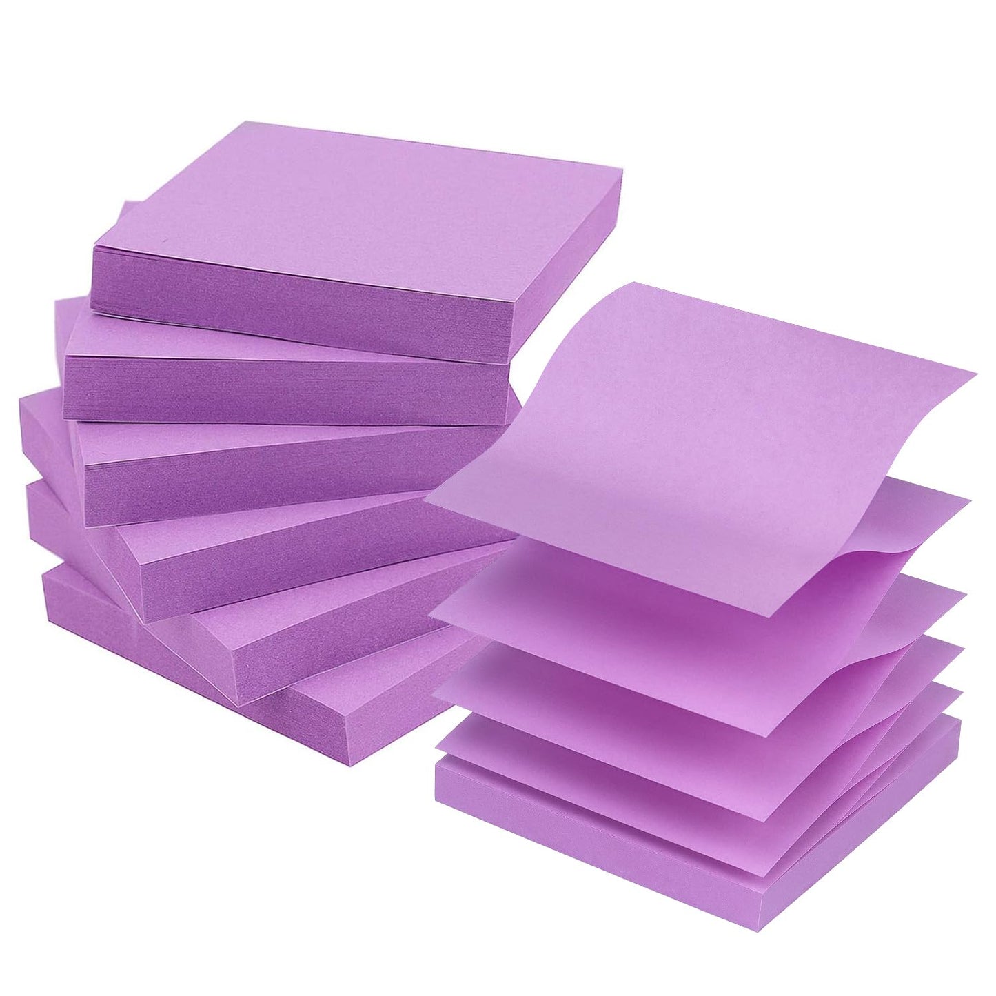 Purple 3x3 Sticky Note Refill Pads, 6 Packs