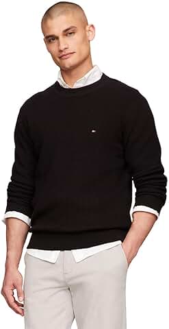 Men's Black Crew Neck Sweater
