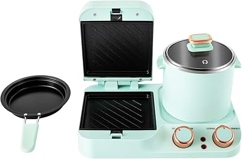 3-in-1 Breakfast Station with Toaster and Cooker