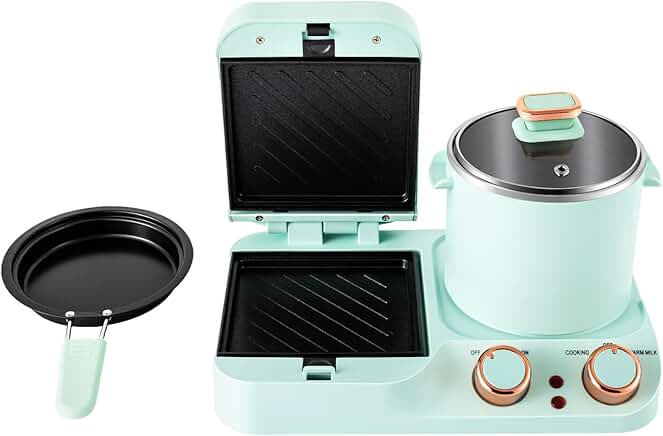 3-in-1 Breakfast Station with Toaster and Cooker