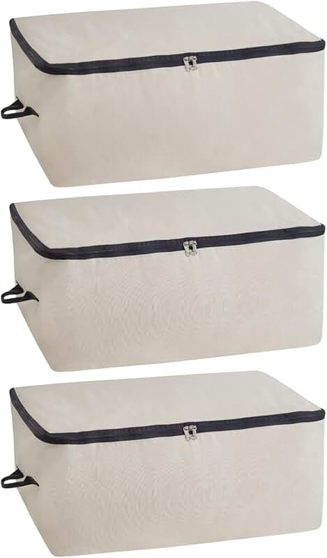 Large Cotton Canvas Storage Bags with Handles