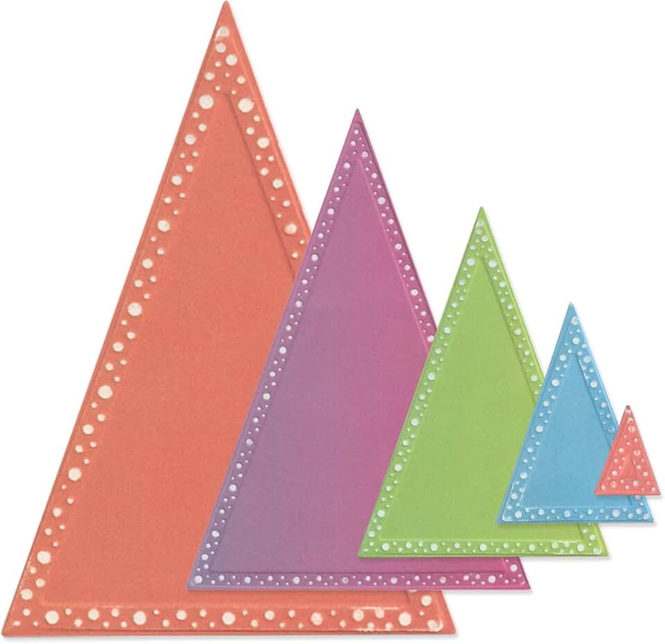 Fanciful Triangles Die Set in Multiple Colors