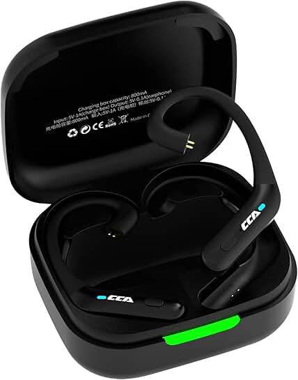 Wireless Bluetooth 5.2 Earhook Adapter with Microphone