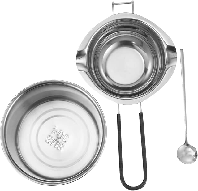 Stainless Steel Chocolate and Cheese Melting Pot with Silicone Spatula