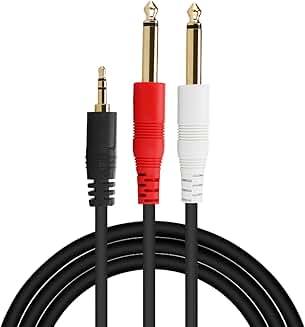 1/8 TRS to Dual 1/4 Audio Cable, 10FT