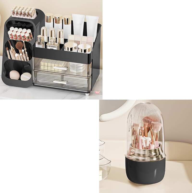 Black Makeup Organizer with Drawers