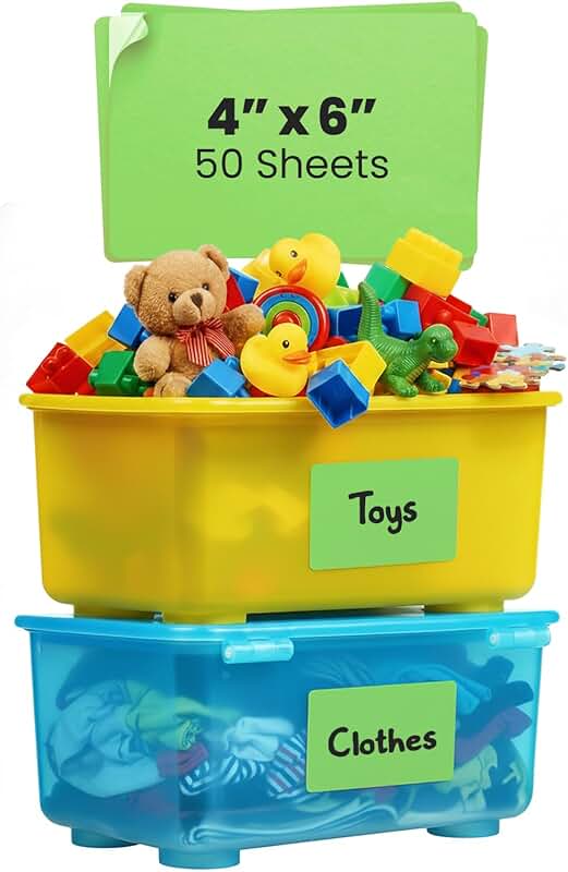 Large Storage Bin Labels for Organization