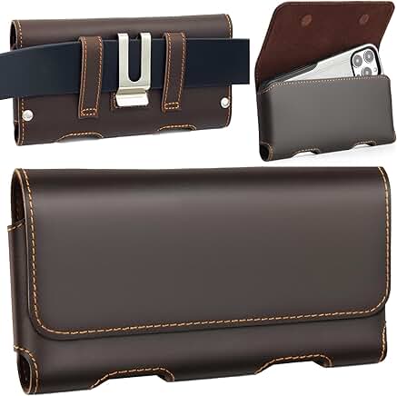Genuine Leather Phone Holster for iPhone and Galaxy Models