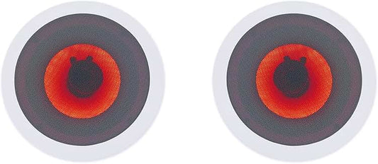 Pair of 8-inch in-ceiling home theater speakers with red LED