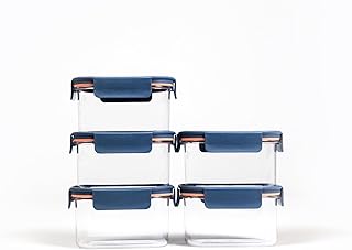 Set of 10 Navy Modular Food Storage Containers