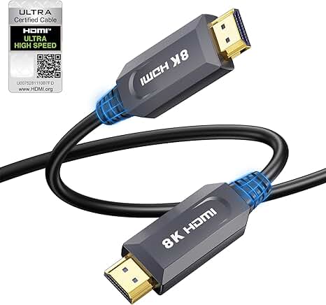 50ft 8K HDMI Fiber Optic Cable with HDR and eARC