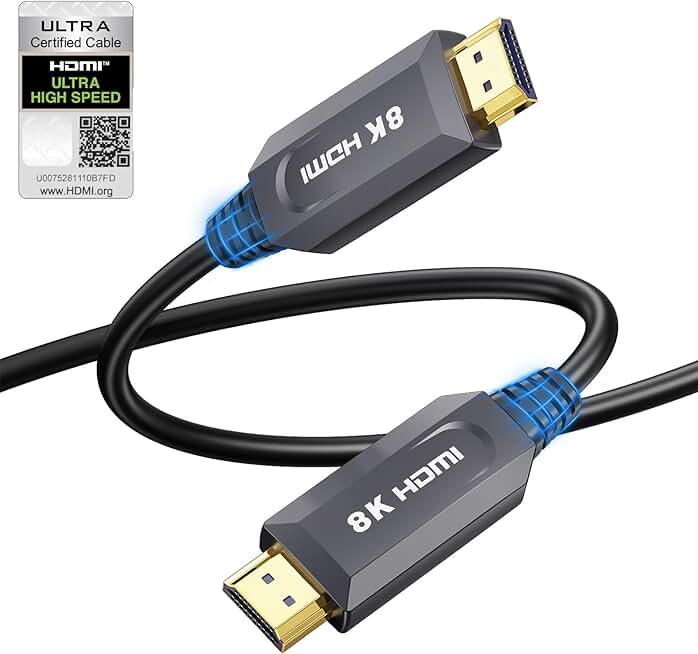 50ft 8K HDMI Fiber Optic Cable with HDR and eARC