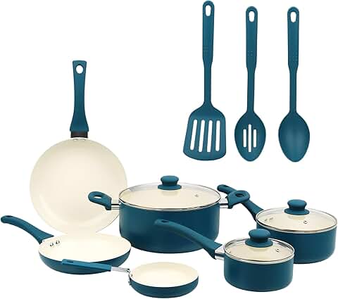 12-Piece Nonstick Aluminum Cookware Set