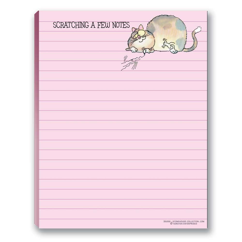 Set of four funny cat notepads