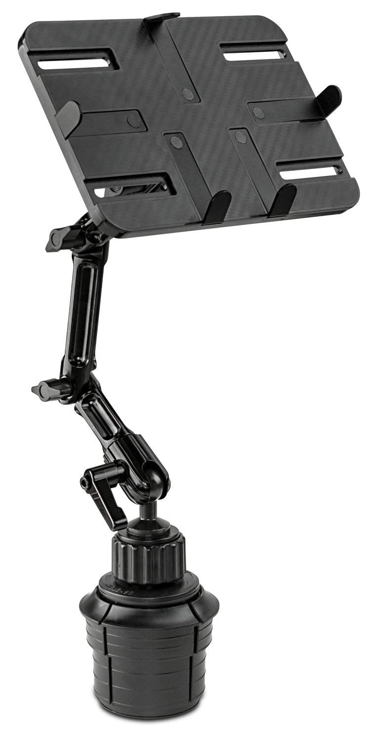 Premium Cup Holder Tablet Mount for Cars - Tablet ELD Mount - Heavy Duty Aluminum Tablet Mount for iPad 7, Galaxy Tab, & Tablets (MI-7320)