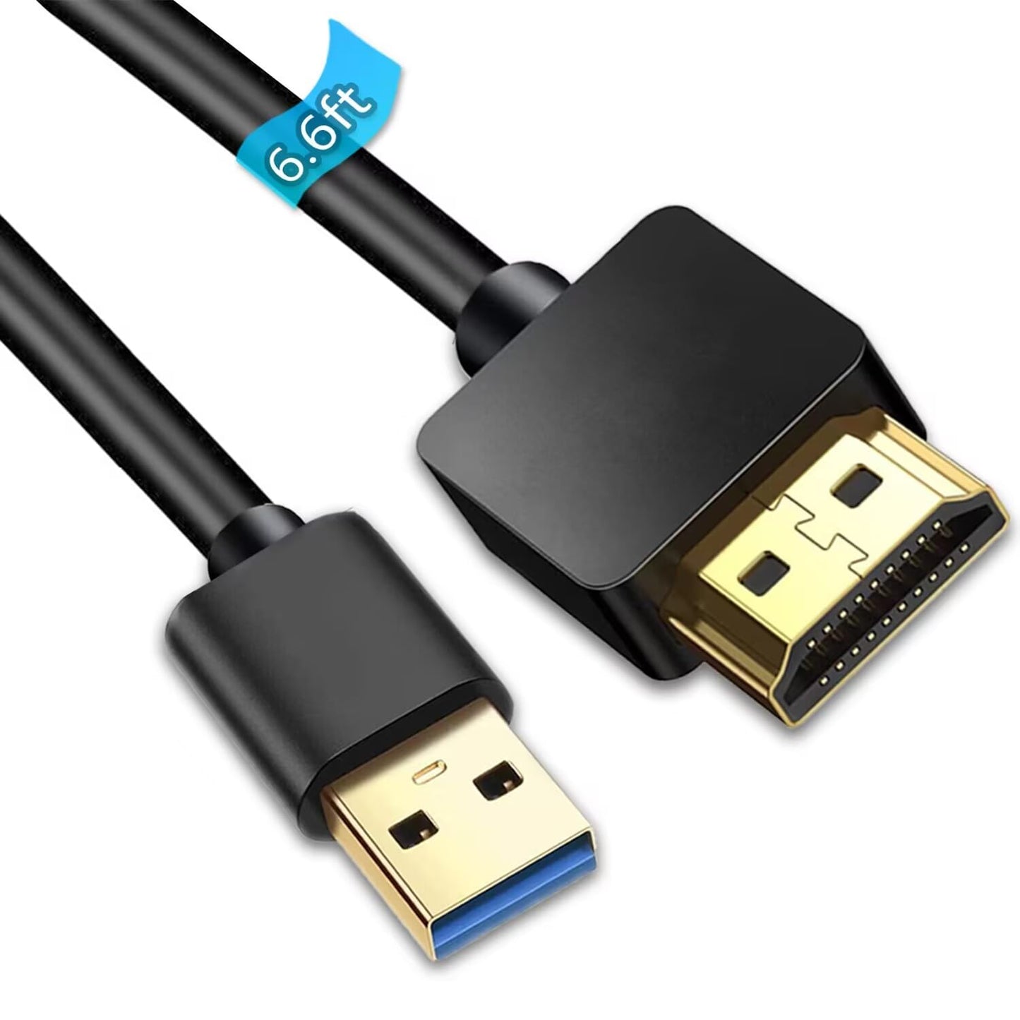 6.6FT USB to HDMI Adapter Cable for 1080P Display