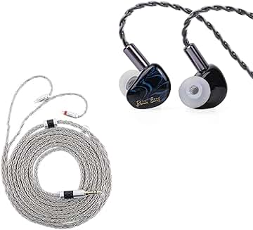 Blue IEM with 10mm Beryllium Driver and 2m Grey Cable