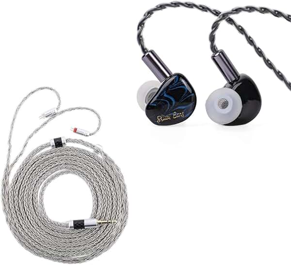 Blue IEM with 10mm Beryllium Driver and 2m Grey Cable