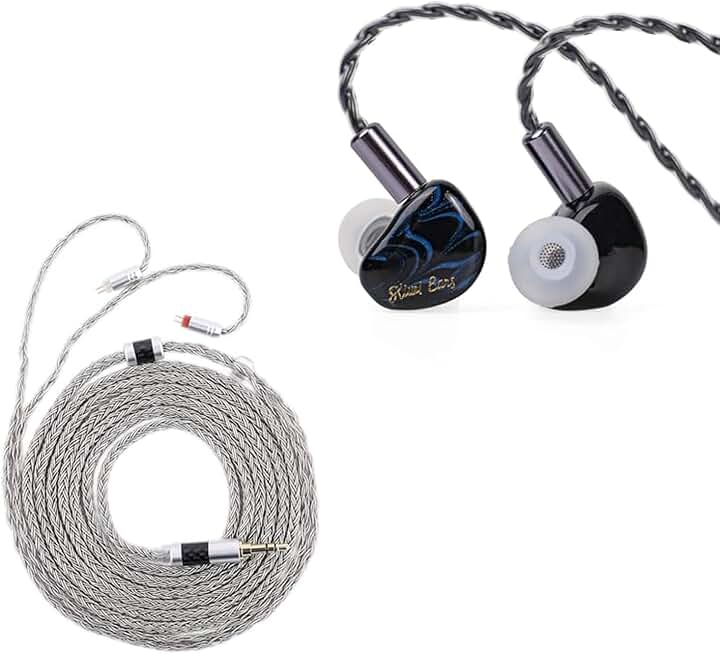 Blue IEM with 10mm Beryllium Driver and 2m Grey Cable