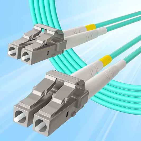 10Gtek LC to LC OM3 Fiber Patch Cable, 1.5m, 10-Pack