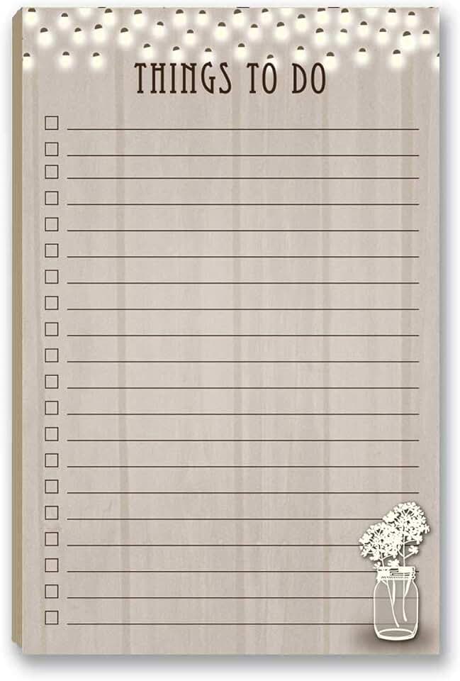 Rustic Barnwood Notepad with Magnet for Daily Tasks