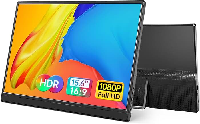 15.6" 1080P Portable Monitor with HDMI and USB-C