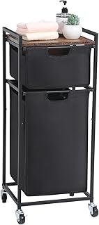 Laundry Hamper with Shelf and Removable Bags