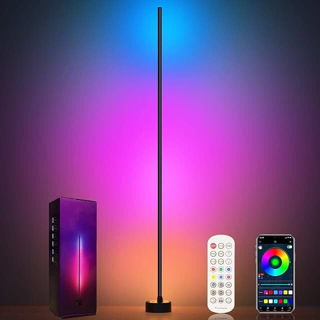 Smart RGB Corner Floor Lamp with App and Remote