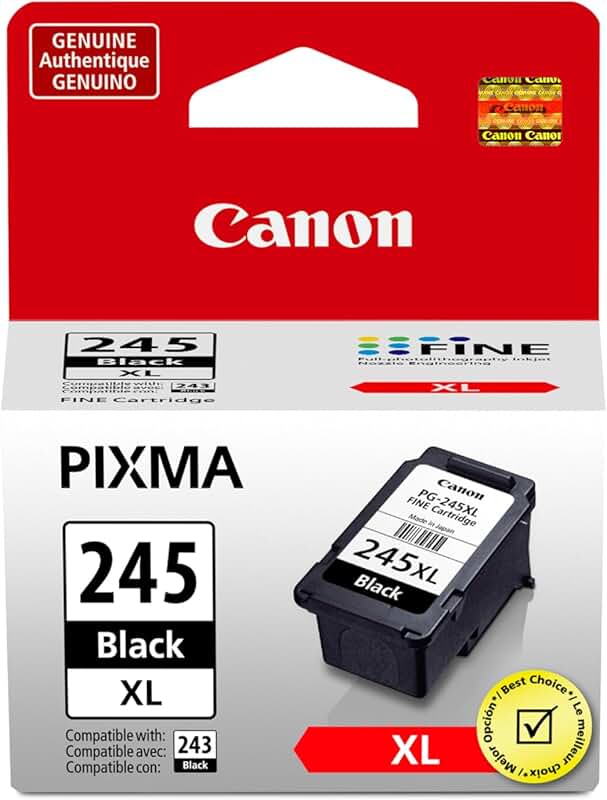 Black Ink Cartridge for Various Printer Models