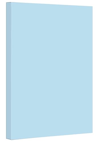 Blue Pastel Card Stock Paper, 8.5 x 11, 50 Sheets