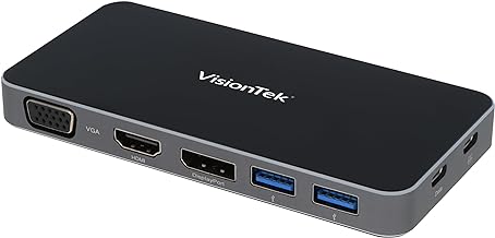 Portable USB-C Dual Monitor Hub with Multiple Ports