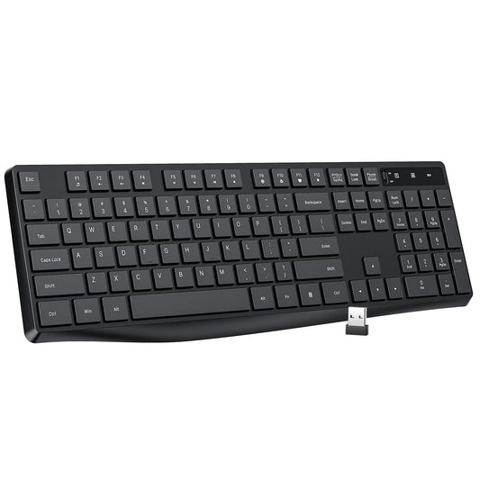 MK98 wireless full-size keyboard with numeric keypad in black