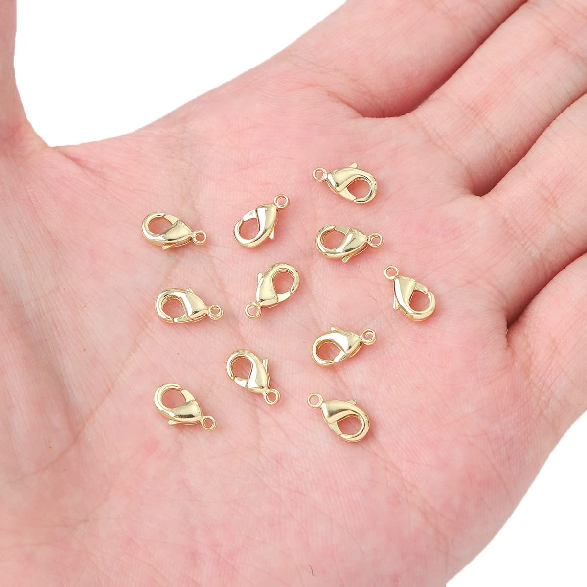 14K Gold Plated Lobster Clasps 10mm 20pcs for Jewelry Making