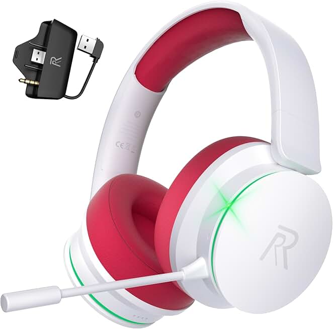 Wireless gaming headset with surround sound and noise canceling mic