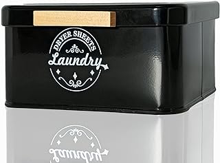 Black Metal Dryer Sheet Holder for Laundry Room Organization