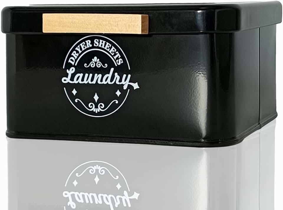 Black Metal Dryer Sheet Holder for Laundry Room Organization