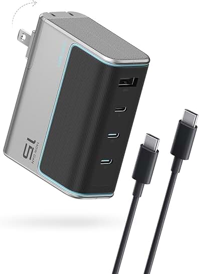 140W 4-Port Foldable USB-C Charger with GaN