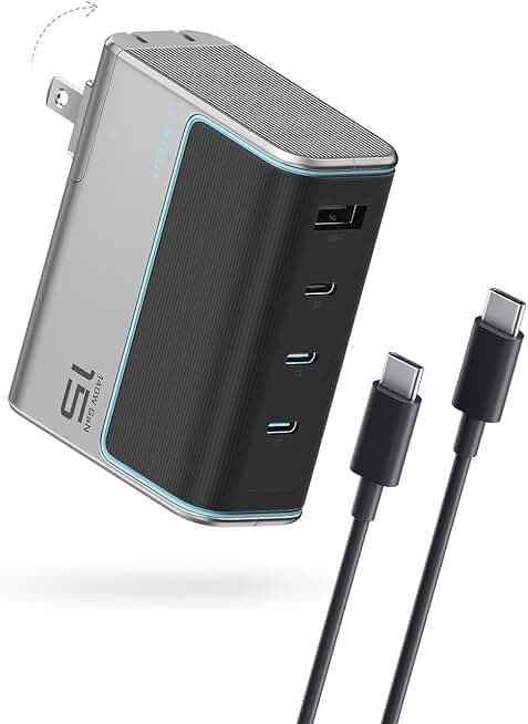 140W 4-Port Foldable USB-C Charger with GaN