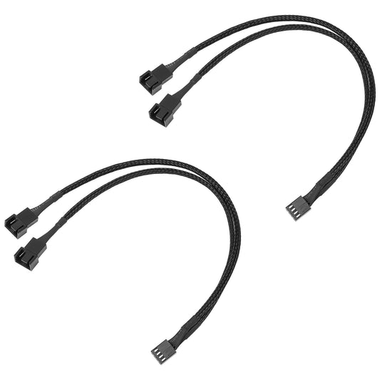 3-Way 4-Pin PWM Fan Splitter Cable, 12 Inches, 2-Pack