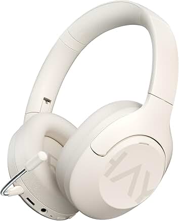 Wireless Over-Ear Headphones with Noise Cancellation and Long Battery Life