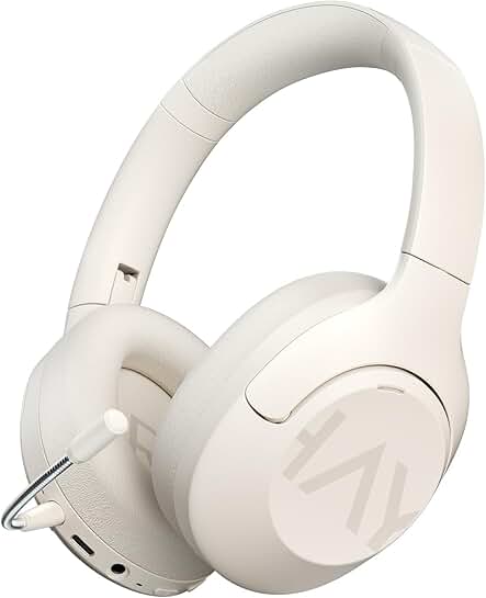Wireless Over-Ear Headphones with Noise Cancellation and Long Battery Life
