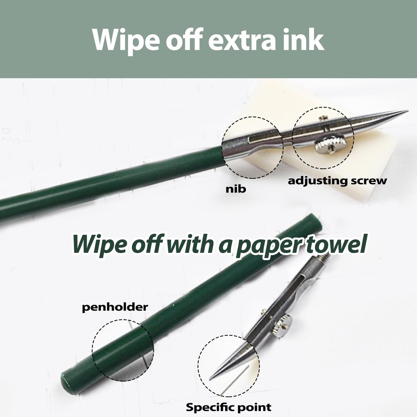 3 PCS Art Ruling Pen Set for Fine Line Drawing