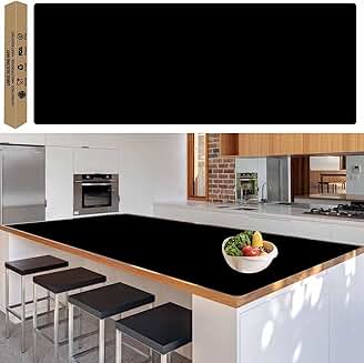 Large Black Silicone Countertop Protector, 78.7"x23.6"