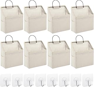 8 Wall Hanging Storage Bags with Hooks