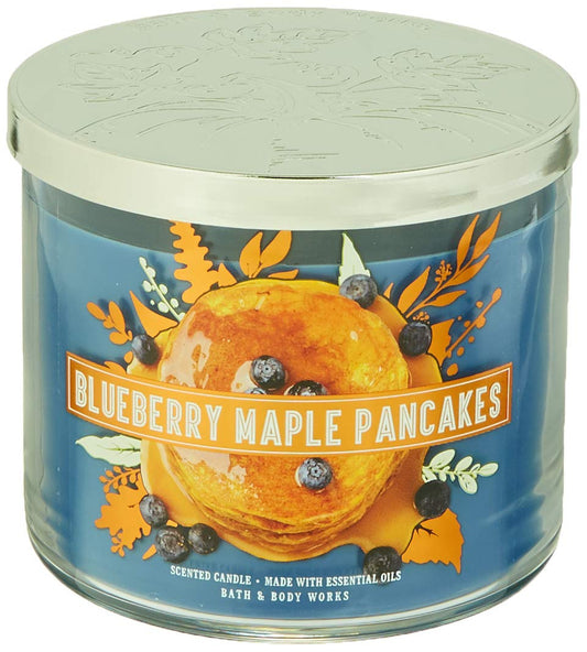 3 Wick Scented Candle Blueberry Maple Pancakes 14.5 Ounce