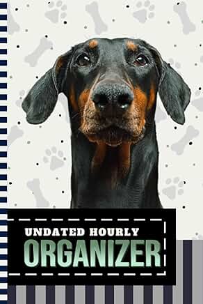 Hourly planner with dog art cover