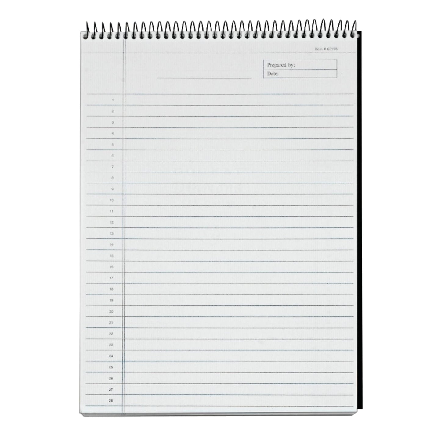 Wirebound legal ruled notebook, 8.5 x 11.75 inches